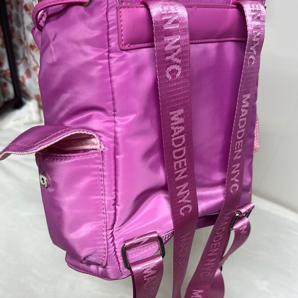 Vibrant Pink Backpack with Gold Hardware - Picture 9 of 14